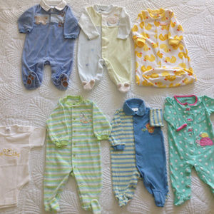 Baby Boys Footed PJs/Sleepers/Body Suits 3 - 6 M